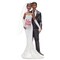 African American Wedding Cake Toppers Bride and Groom Figurine for Party Supplies, 5 x 1.9 in.